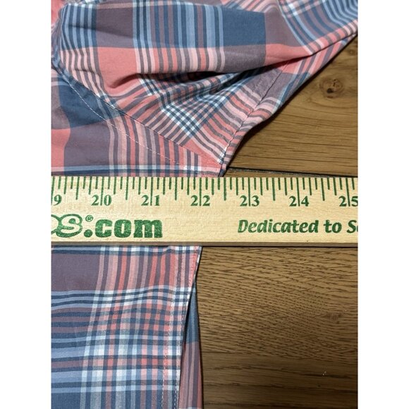 Southern Tide Coastal Passage Shirt Men's Button Up‎ Size M Plaid Salmon Preppy - Picture 5 of 14